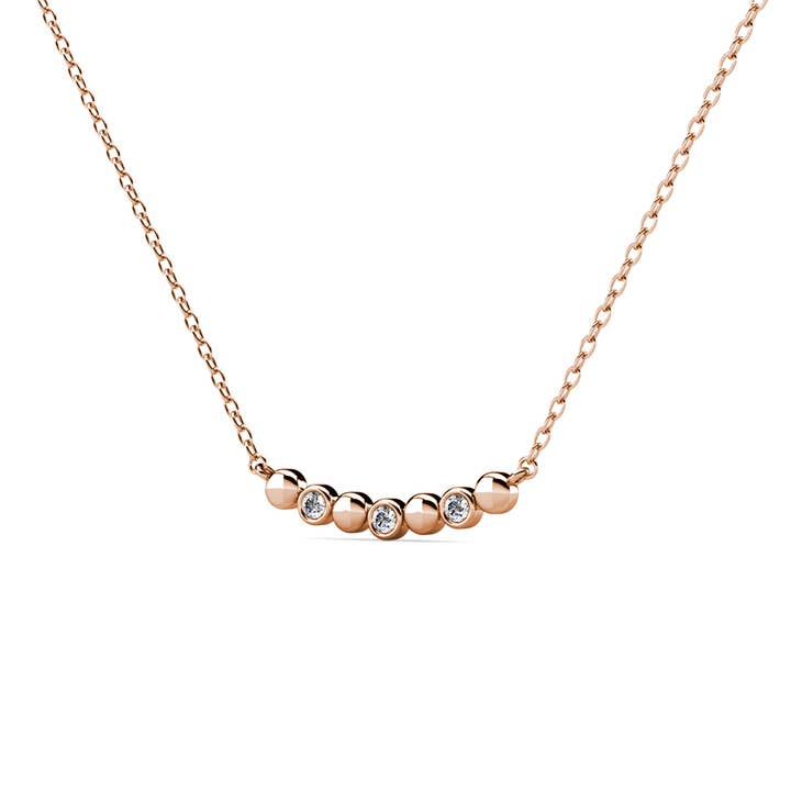 Evelyne vedhæng - Rosaguld og krystal for engroshandel hos CARALI / MYC Paris