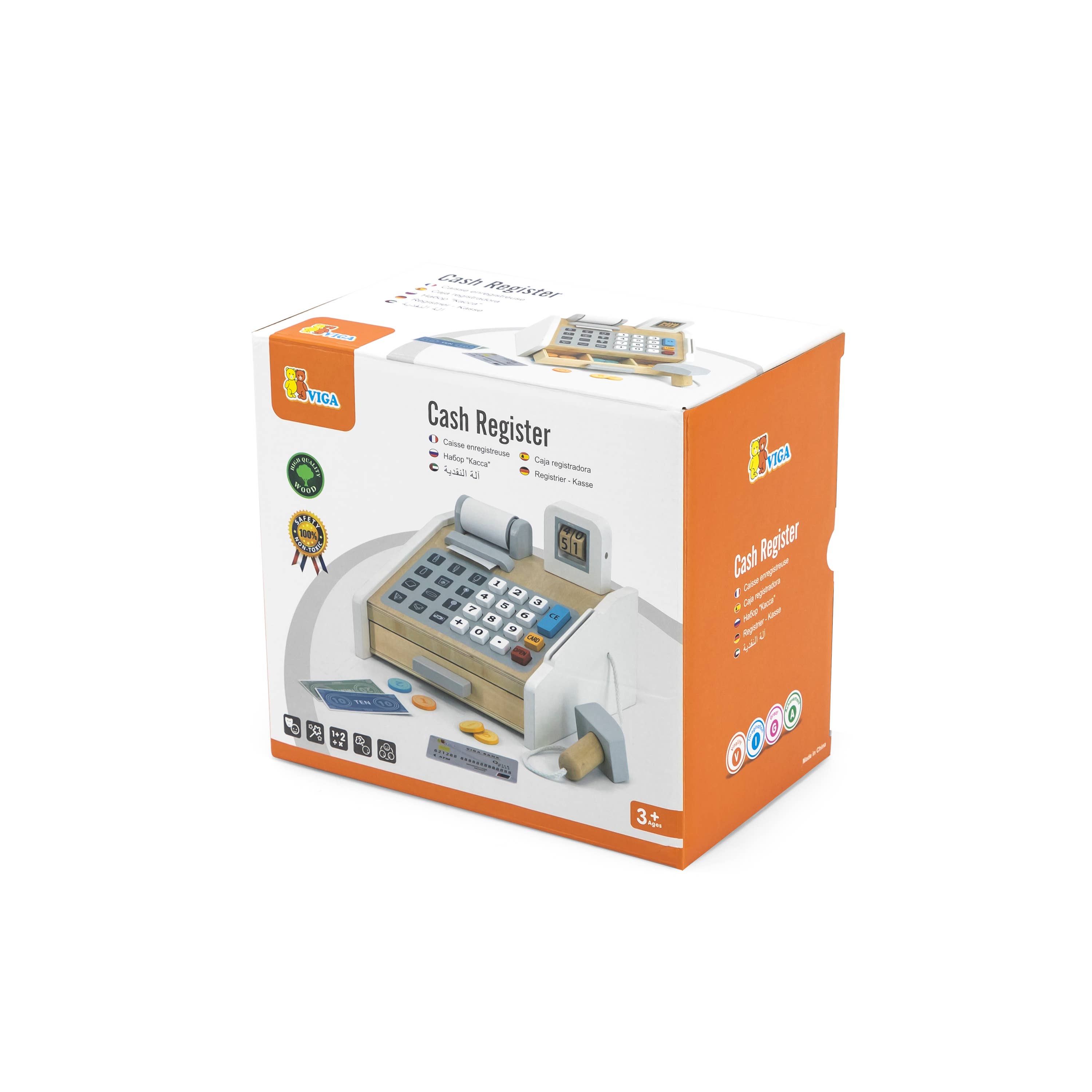 Trade Toys Limited – Großhandel Holzspielzeug – Kinder – Viga Holzkasse mit Zubehör7