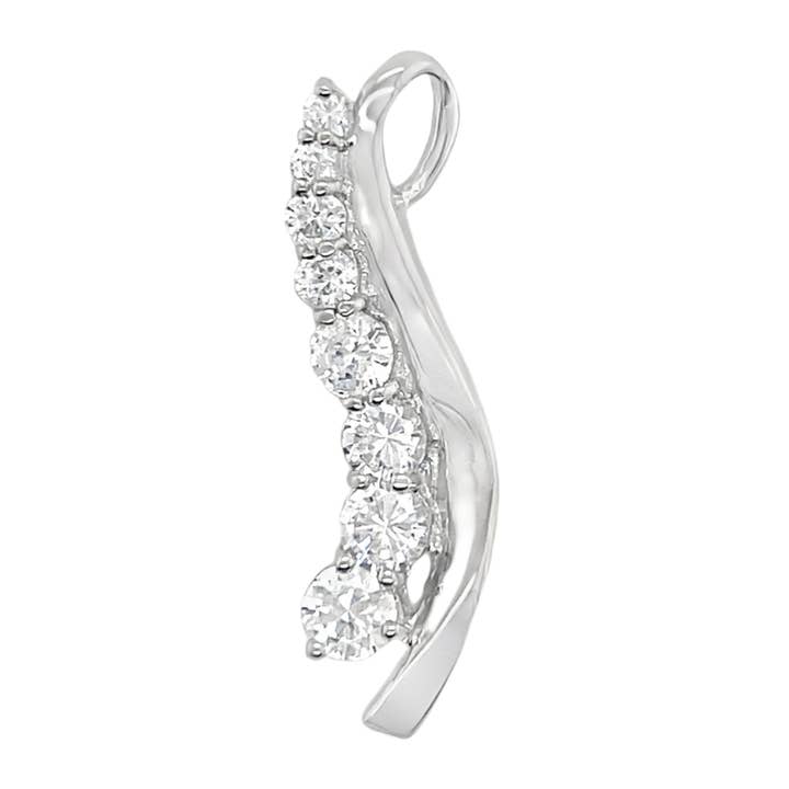 Sterling zilveren CZ Curve hanger voor wholesale door Atlanta Jewelers Supply