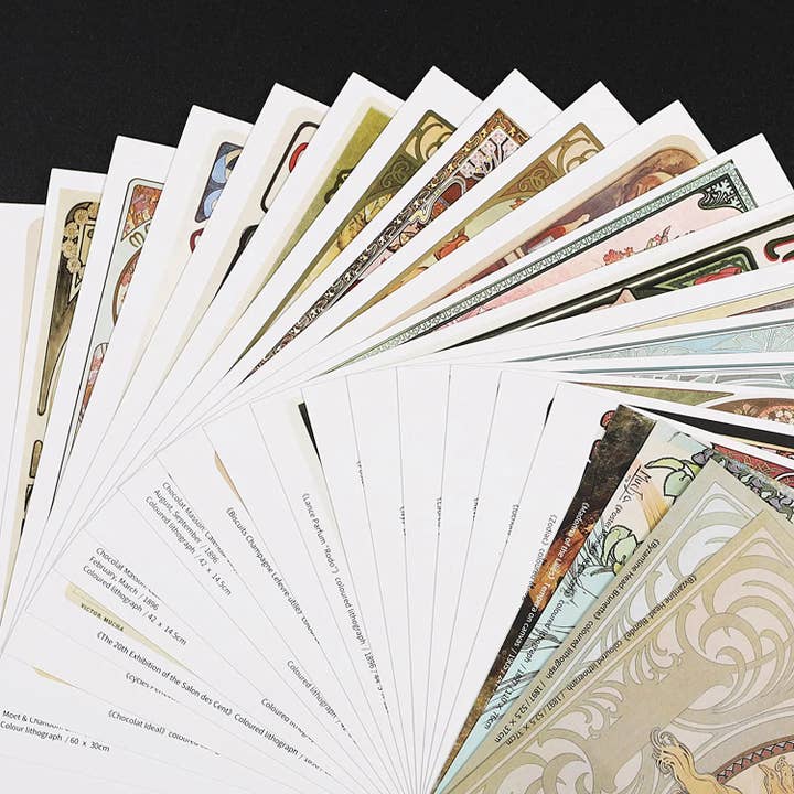 Magnifique Hearts - Vendita all'ingrosso Cartoline - Cartoline Alphonse Maria Mucha, stampe artistiche, 3,9X5,5 in4