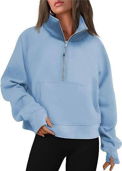 Queen Fashion - Wholesale Blouse - Women's - dove funnel neck half zip6