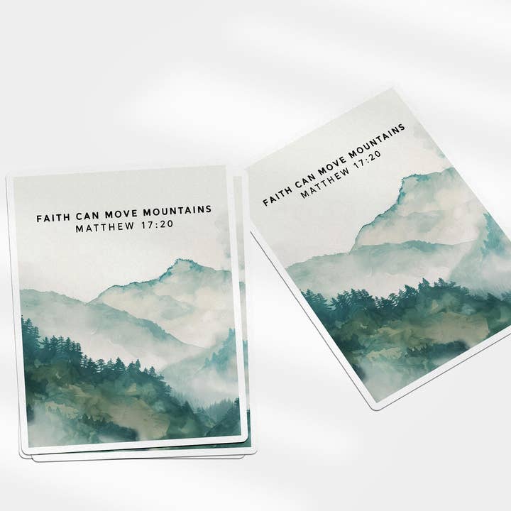Faith Can Move Mountains Sticker - Gospel of Matthew for wholesale by Praise and Gratitude