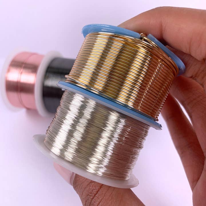 The Bead Bazaar - Wholesale Craft supplies - Gold Plated Wire For Jewelry Making, Non Tarnish Gold Wire Supply, Non Tarnish Wire, 14 Gauge Wire, Thick Gold Wire, Gold Wire Wrapping, Jewelry6