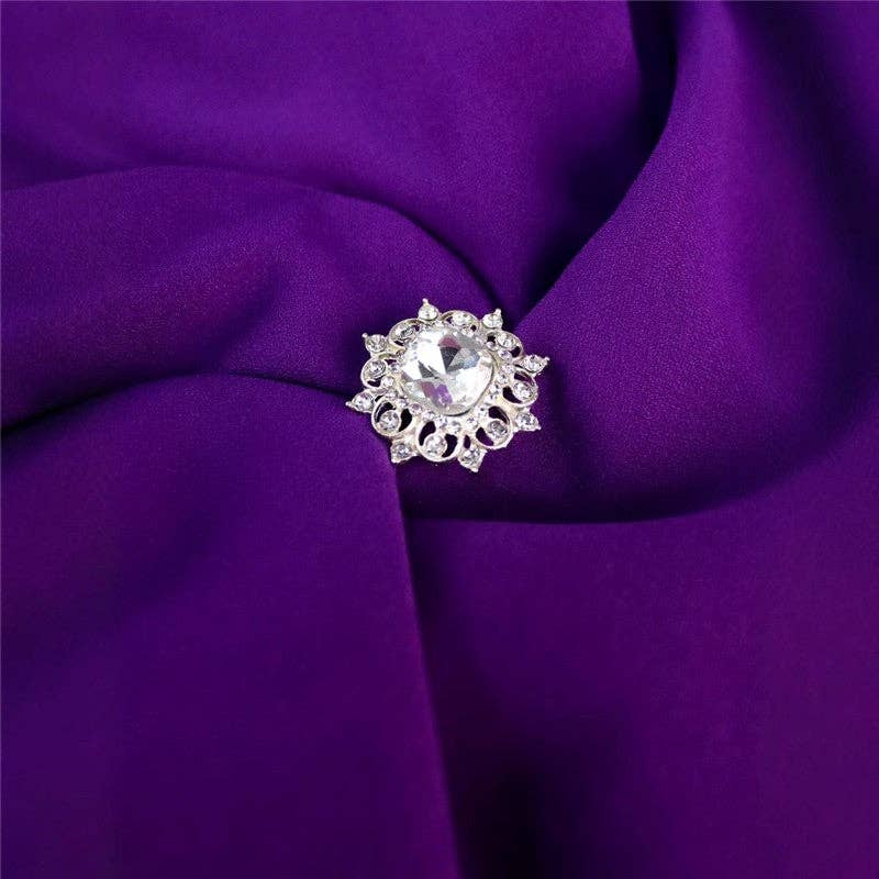 PURPLE Floral Embroidered High Neck Cocktail Dress for wholesale on Faire4