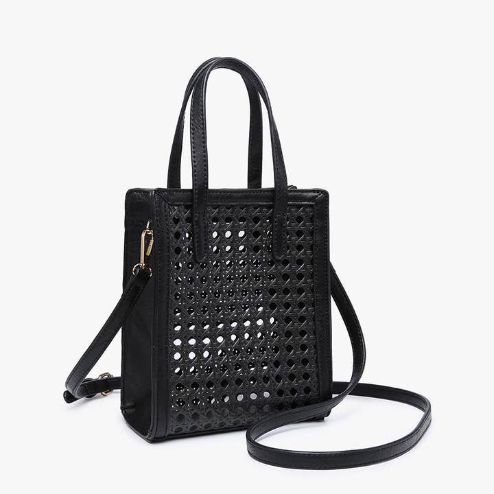 Jen & Co. - Wholesale Satchel - Women's - M2268 Emmie Rattan Rectangular Satchel