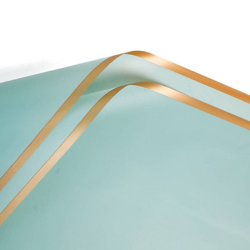 Elegant Design Supply – wholesale Flat wrap – Gold Edge Waterproof Flower Wrapping Paper (20 sheets-bag)15