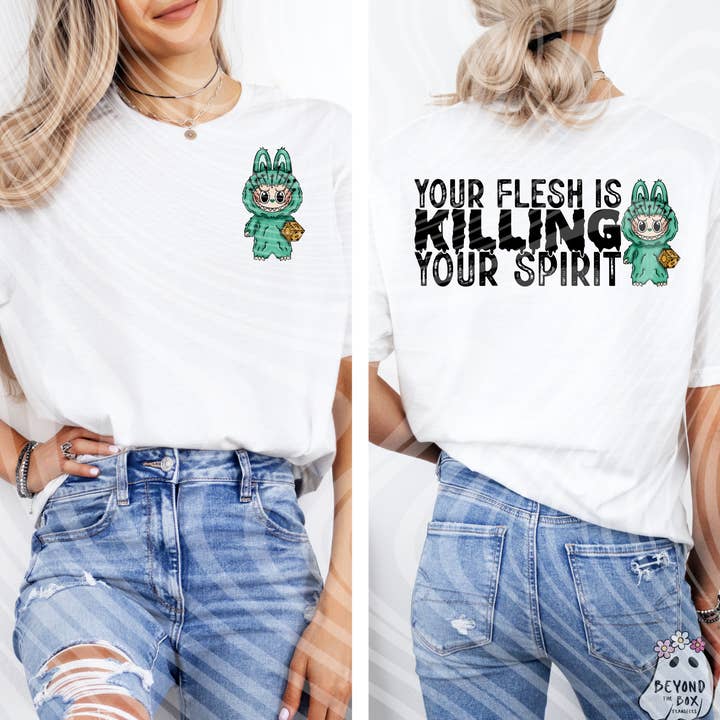 PinBubu Faux Glitter Labubu Ready to Press DTF Transfer for wholesale by BEYOND THE BOX TRANSFERS