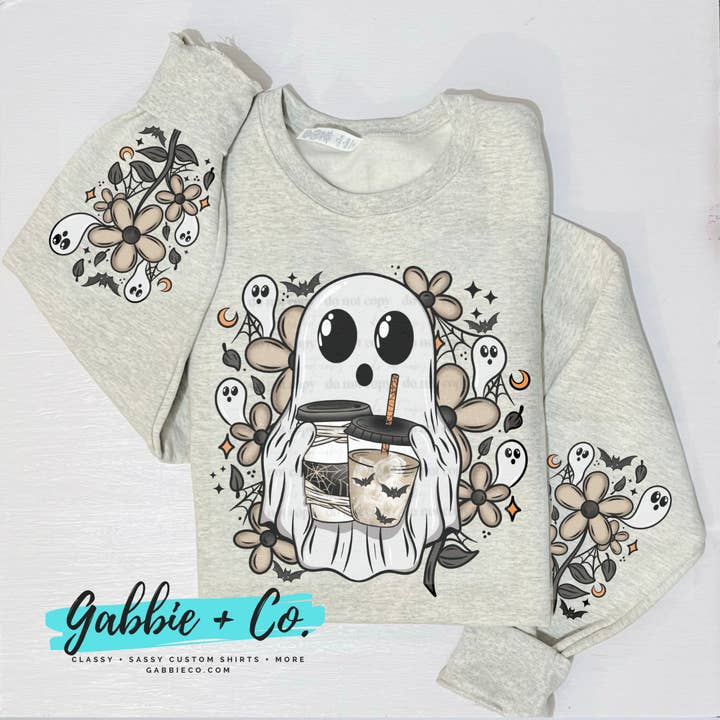 Coffee Ghosty Sweater for wholesale by Gabbie Co.