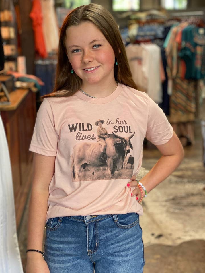 1136 Kids Wild Lives in Her Soul Tee for wholesale by J.Forks Designs