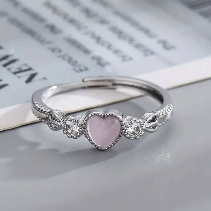 Ashlen - Wholesale Multi-Stone Ring - CHERISH HEART RING (ADJUSTABLE)