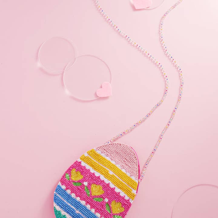 Easter Egg Shaped Seed Bead Kids Bag for wholesale by Verita Lane