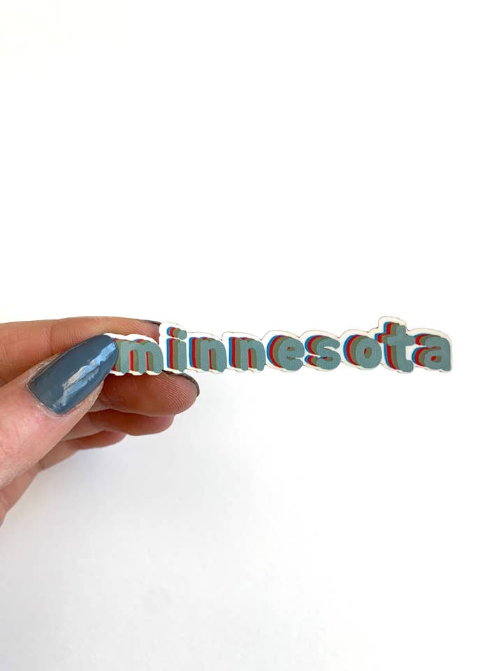 Waterproof Minnesota Art Sticker for wholesale by Little Rocks Design