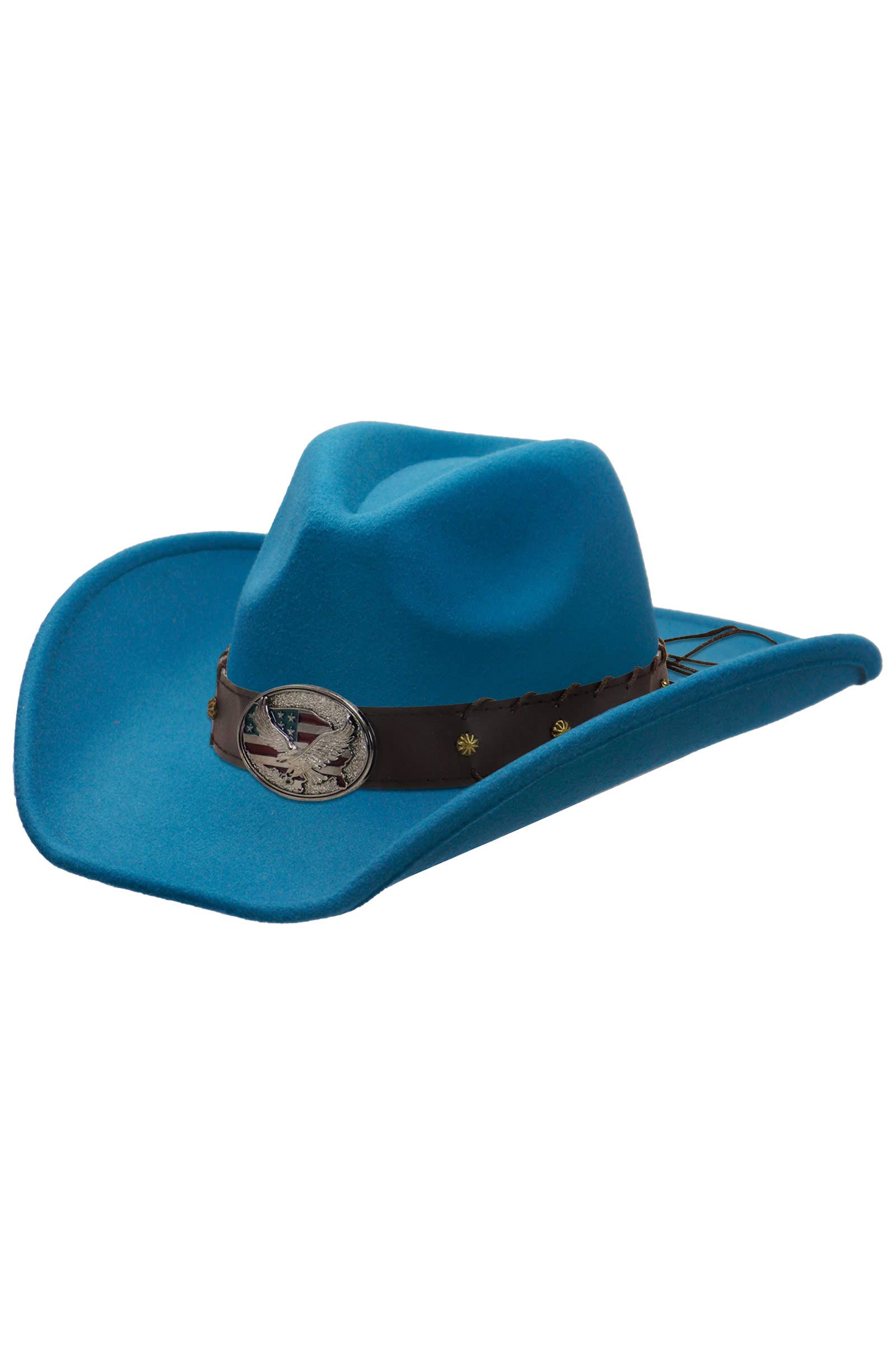 Cap Zone – wholesale Cowboy hat – Unisex – American Eagle Studded Belt Felt Cowboy Hat25