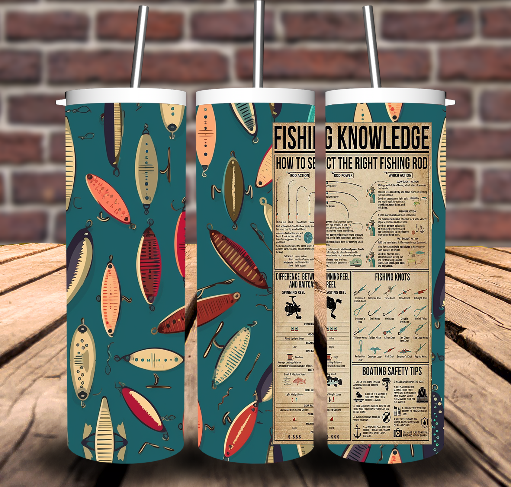 Sweet Tees - Wholesale Insulated Mug/Tumbler - Fishing Knowledge Dad Father Sublimation Tumbler 20oz 30oz0