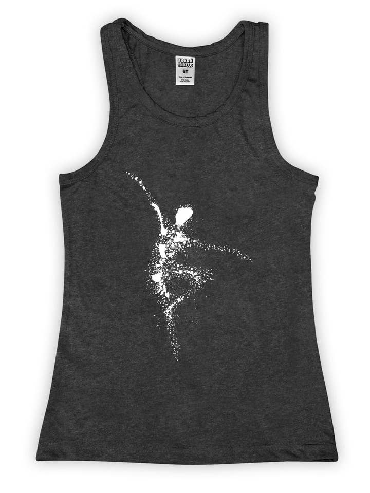 Heather Charcoal Dancer Silhouette Racerback Tank for wholesale by Urban Smalls
