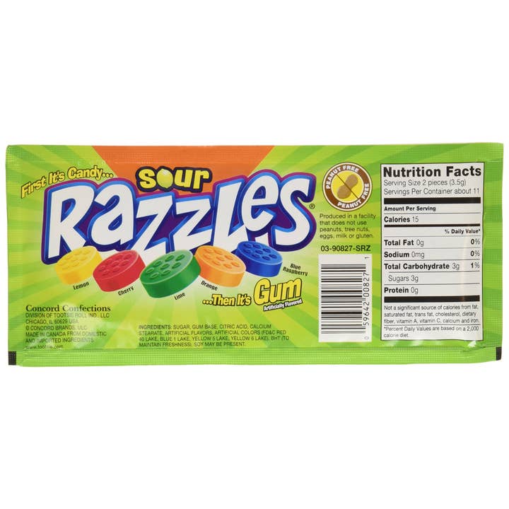 I Got Your Candy - Wholesale Gummy - Razzles Sour 1.4oz - 24ct1