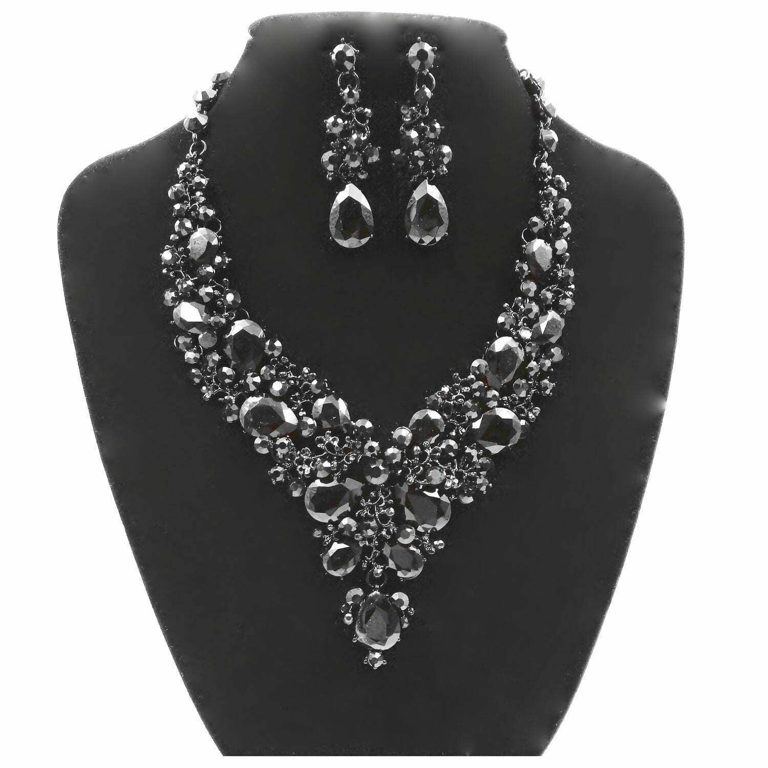 Diacly - Wholesale Jewelry Set - Vine Theme Casting Rhinestone Necklace Set6