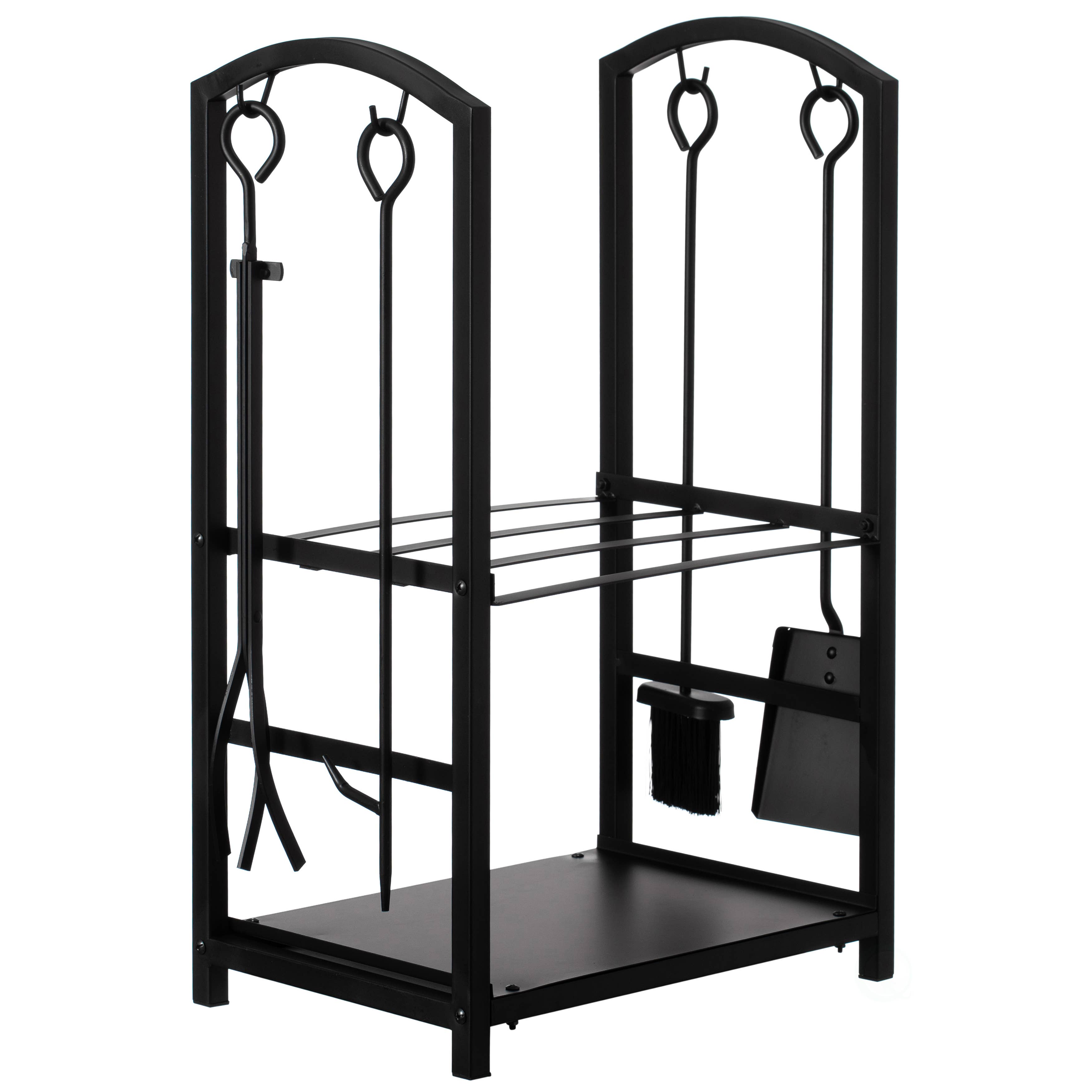 Quickway Imports - Wholesale Fire Pit - Indoor & Outdoor Patio Firewood Log Cart and Fireplace Tools0