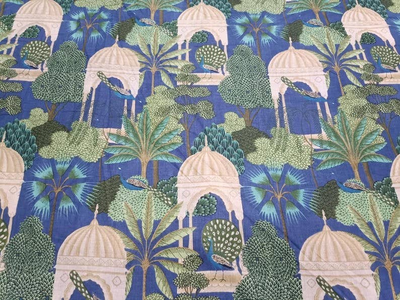 bhavnas boutique – Großhandel Textilfarbe – By The Yard Handbedruckter Baumwollstoff1