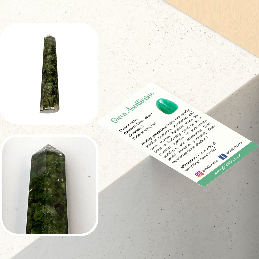 VIE - Vente Pierre et cristal de spiritualité - Tour obélisque en orgonite, 10-12 cm2