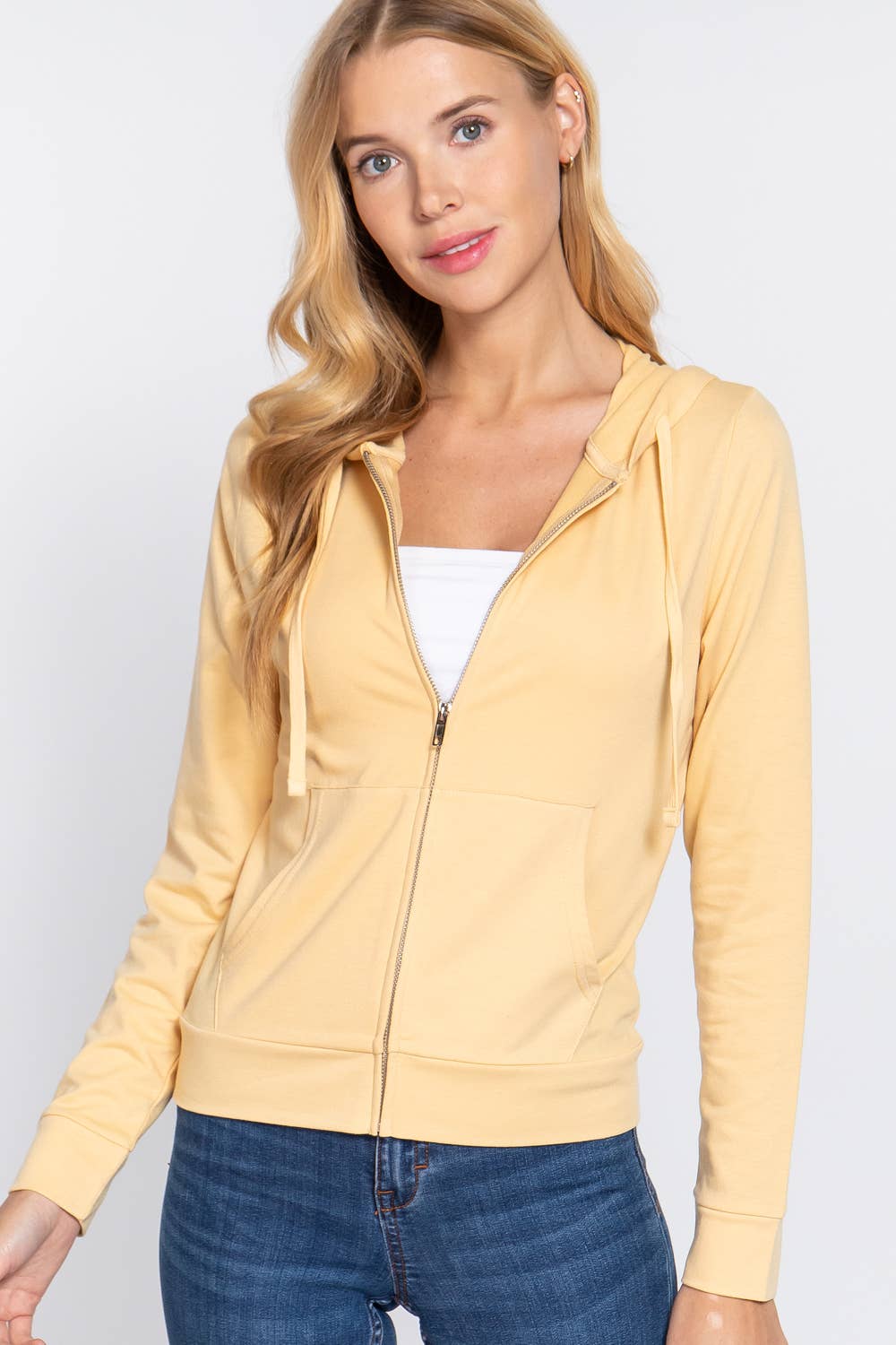 Active Basic | Active USA - Wholesale Hoodie - Women's - Long Sleeve Zipper French Terry Hoodie Jacket16