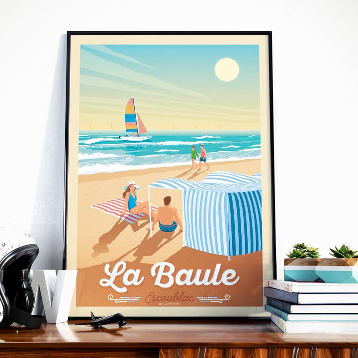Póster de viaje vintage de La Baule Escoublac - Francia para venta al por mayor de Olahoop Travel Posters