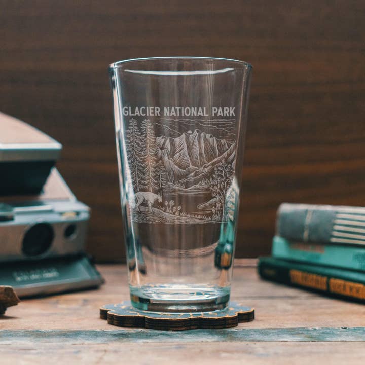 Benoit's Design Co. - Wholesale Cocktail/Liquor Glass - Glacier National Park Montana Glasses