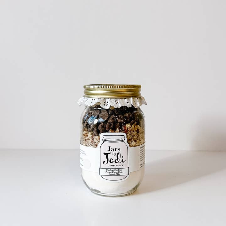 Jars by Jodi - Wholesale Cookie Mix - Cowboy Cookies (Pecan/Chocolate Chip) Cookie Mix