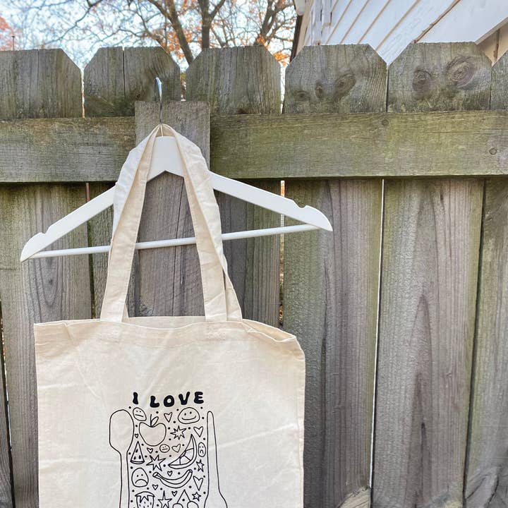 I Love My Mom Tote for wholesale by NightWavePrints