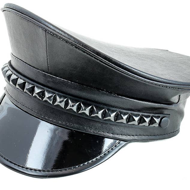 Funk Plus – wholesale Hattaccessoar - Dam – HT205-BS GUNMETALLIC STUDERAD KAPTENSKEPS