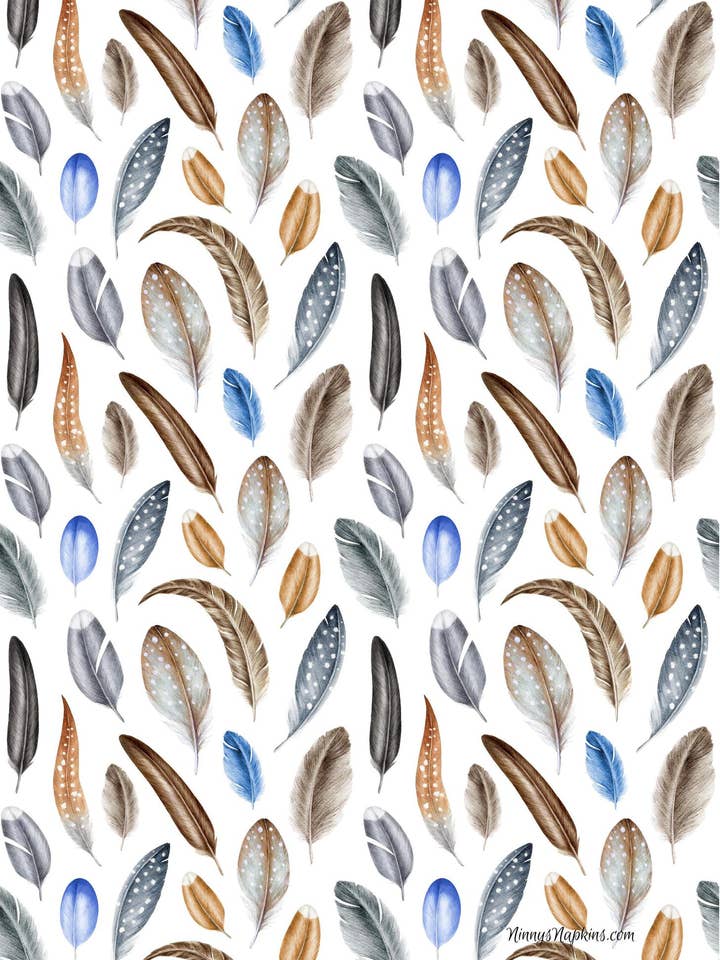 Ninnys rispapir A4 - Fjer for engroshandel hos Ninnys Napkins