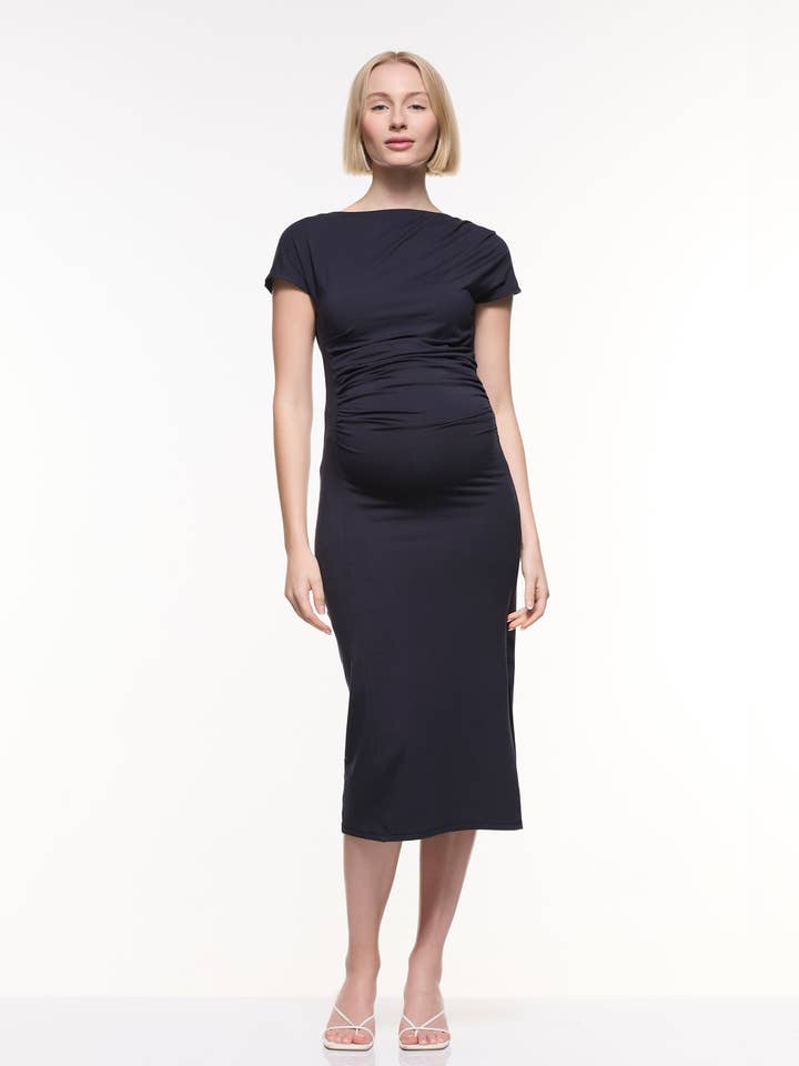 Victoria Gathered Dress for wholesale by Soon Maternity