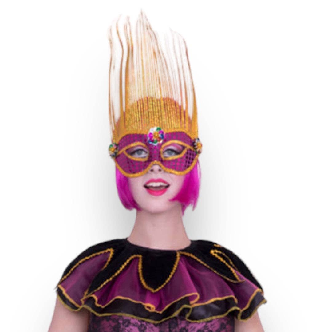 Kinky Pleasure - Wholesale Costume - Women's - Trendy Deals Online - 21752 - Venetian Mask Huge Size 36 Cm Height X 20 Cm - Purple/Gold - 1 Piece3