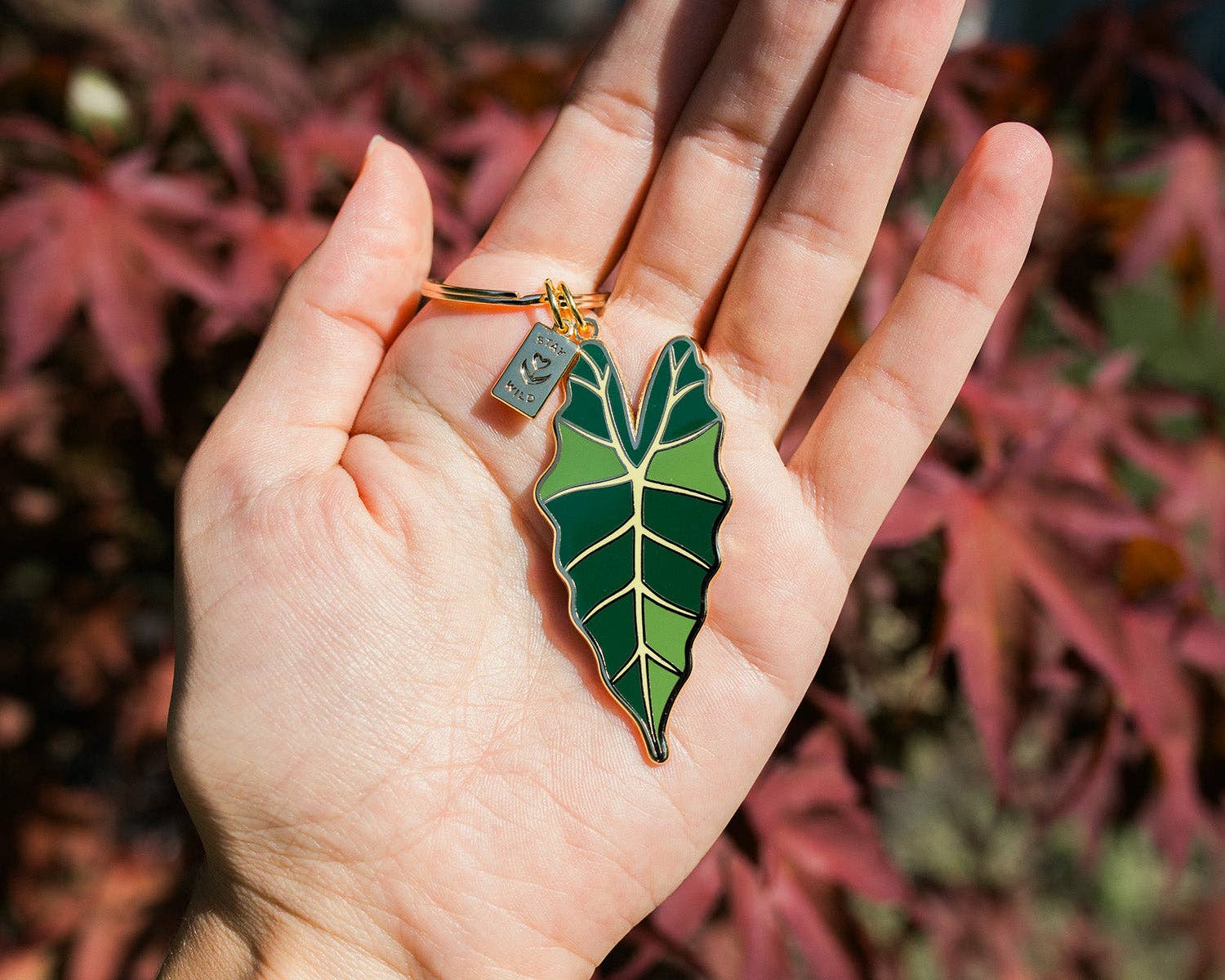 Wildship Studio - Wholesale Keychain - Women's - Jungle Leaf Stay Wild Keychain7