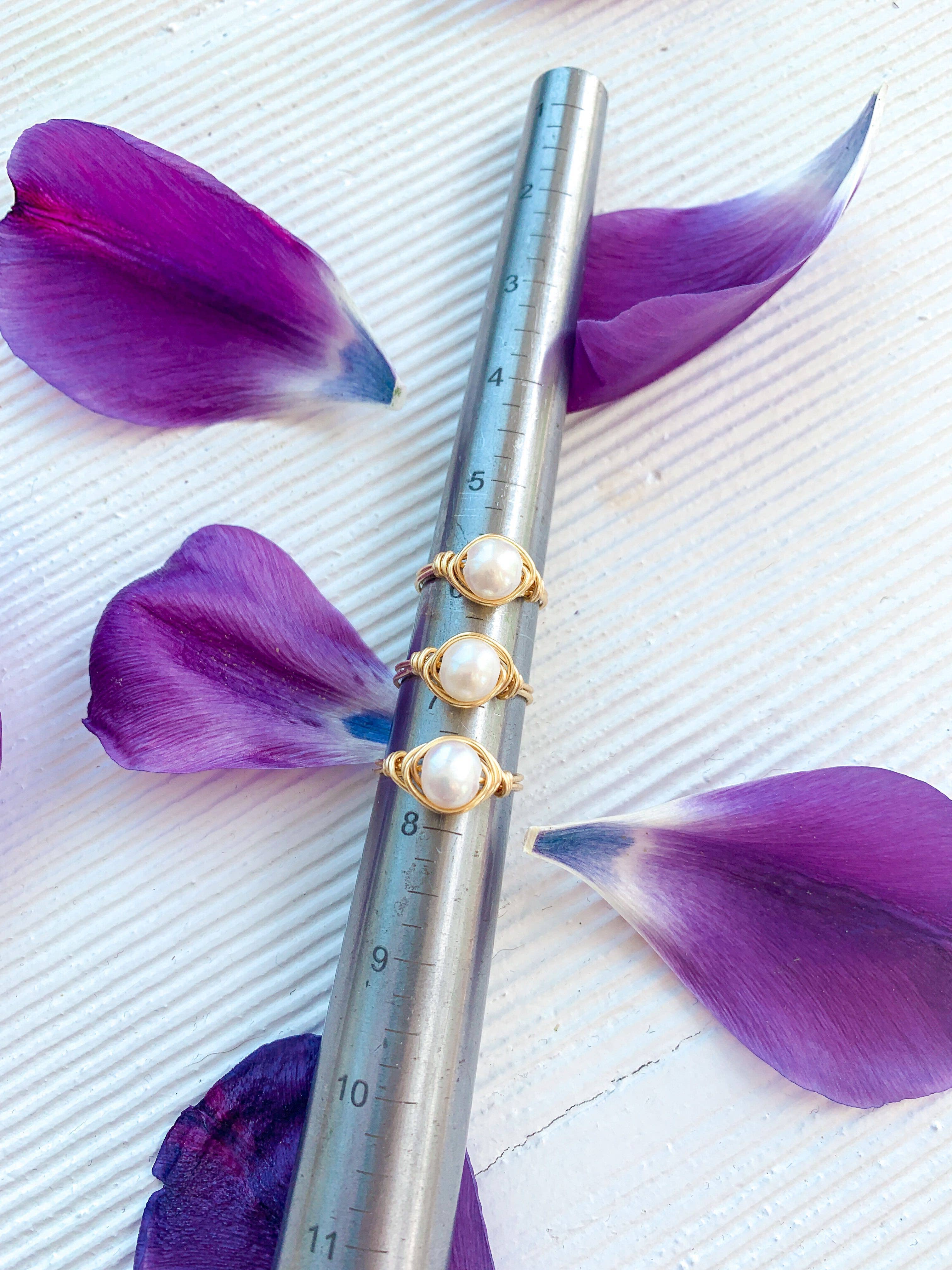 Elise Marie DeSigns - Wholesale Cocktail/Statement Ring - Pearl Wire Wrapped Ring | Freshwater Jewelry | Cultured5