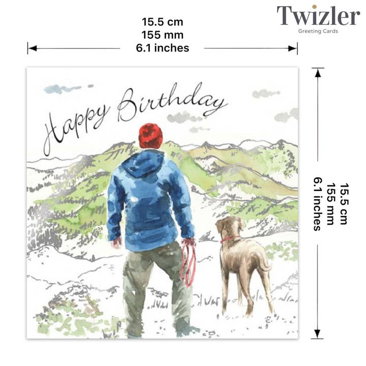 Twizler Ltd – wholesale Birthday card – Hiking - Mens Birthday Card1