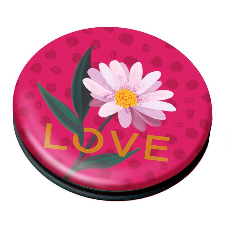 Miroir de poche compact double face Marguerite pour la vente par Diesel & Dutch