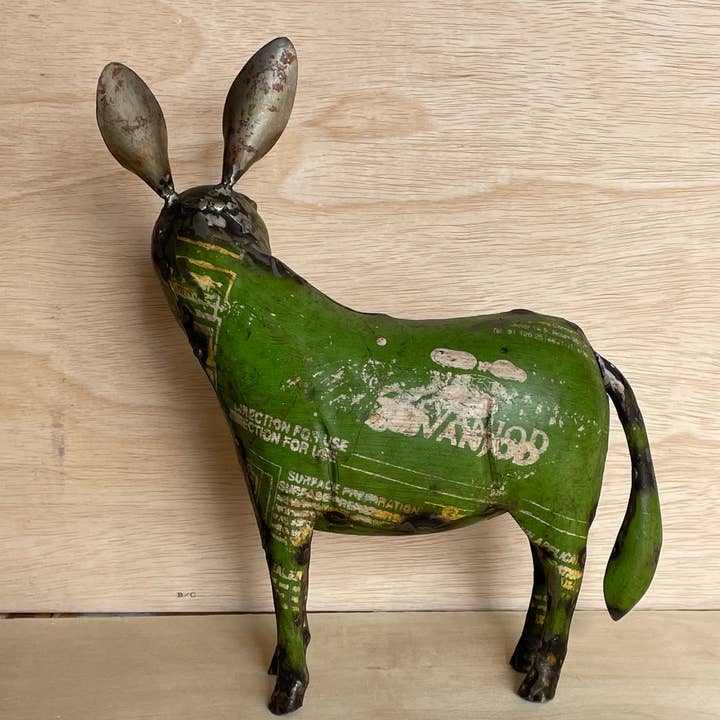 Everyday Artifact - Wholesale Sculpture - Polka Dot Donkey Recycled Metal Animals1