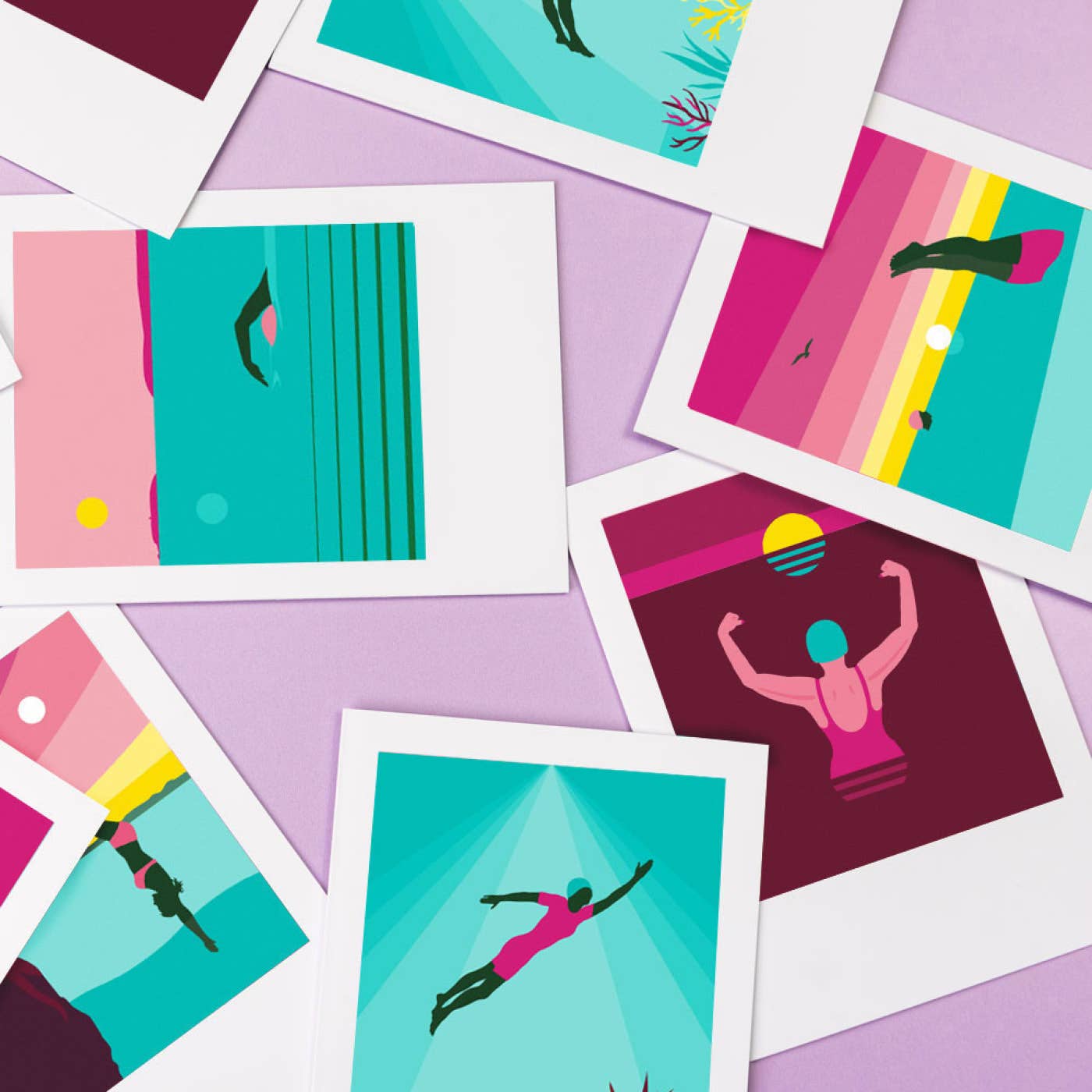 Pawpear – Cartão de saudação diária por atacado – Cartão Mermaid3