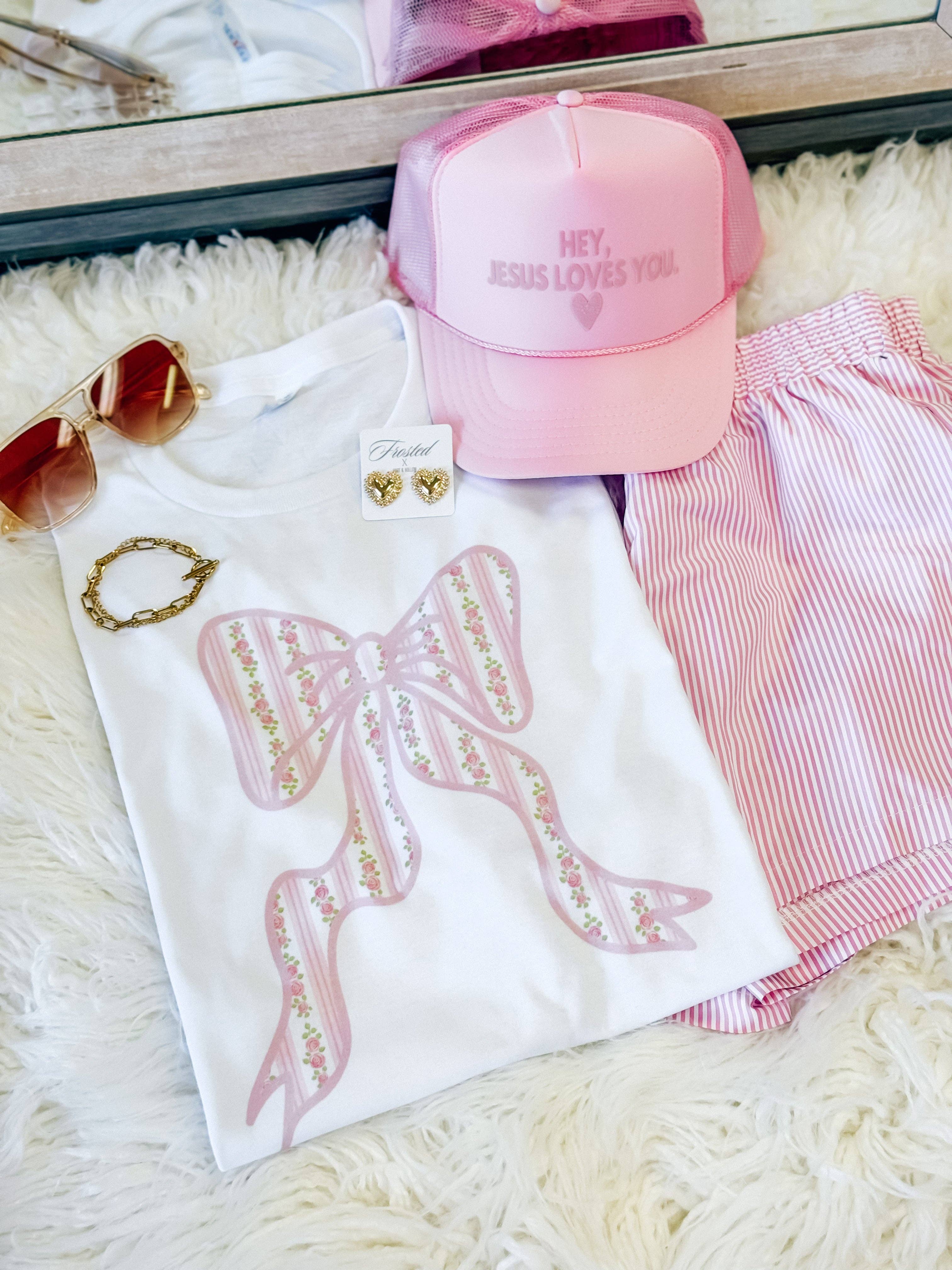 Hart and Hollow - Wholesale Screen Printed T-Shirt - Women's - Coquette Girly Tee0