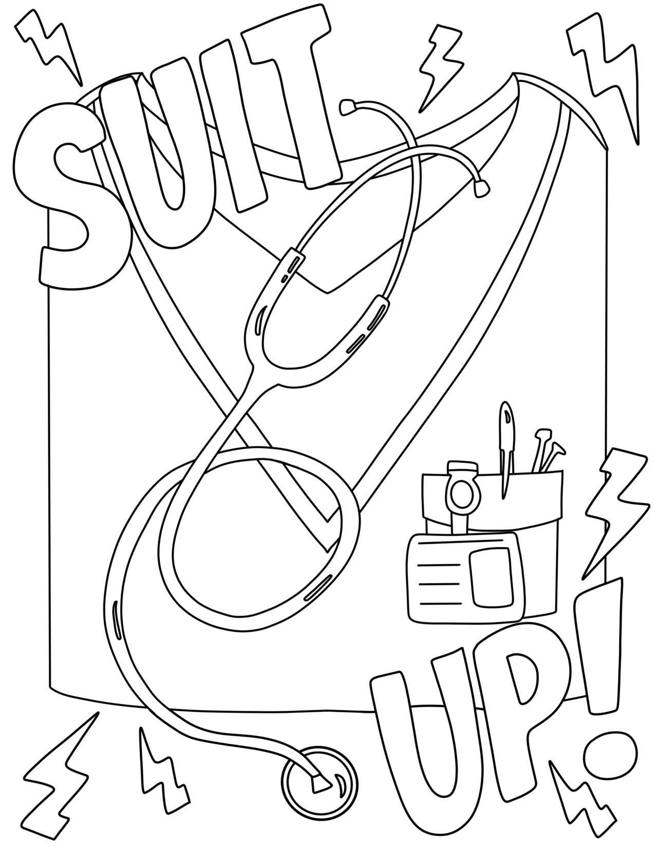 Pop Colors – wholesale Colouring book – Adult – Nurse Coloring Pages (10 Pack)8