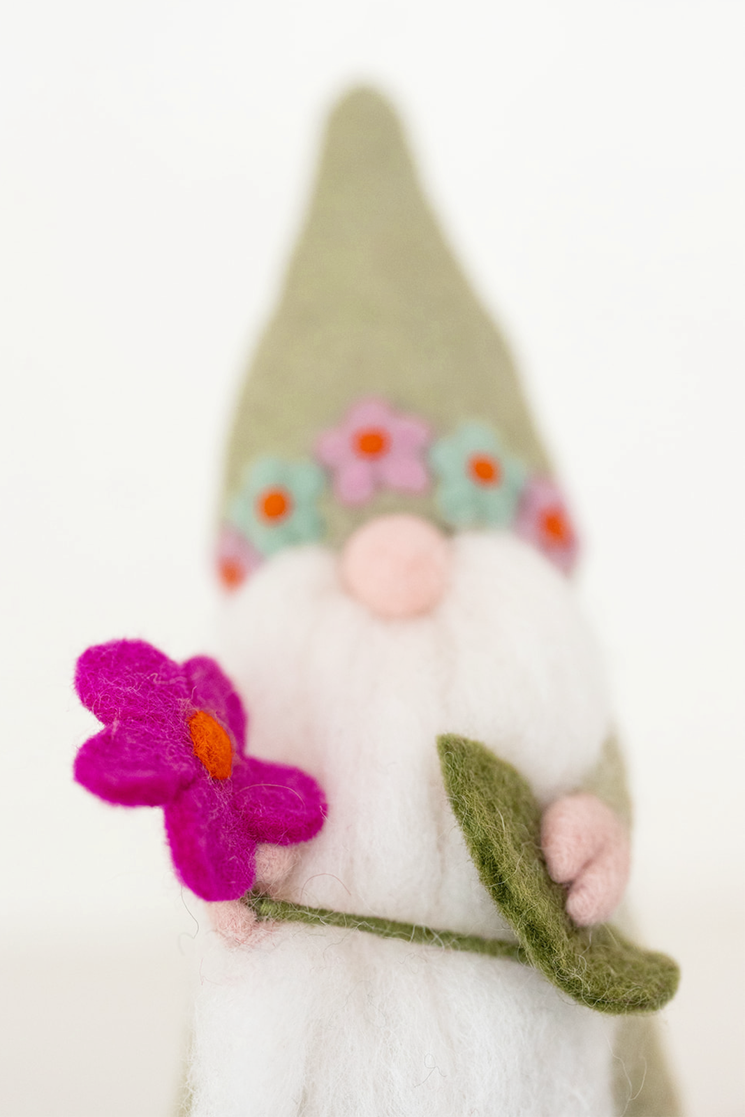 Nivas - Wholesale Decorative Tabletop Object - Easter Gnome - Flower - Handmade Spring Decor  1