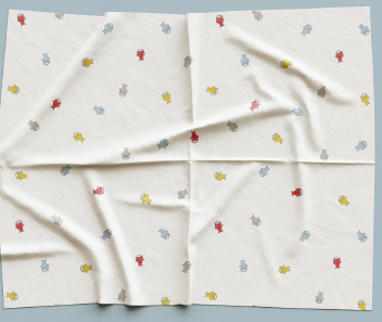 Baby Bites - Wholesale Swaddle - Baby - Muselina 100% algodón - Estampado sharky multicolor1