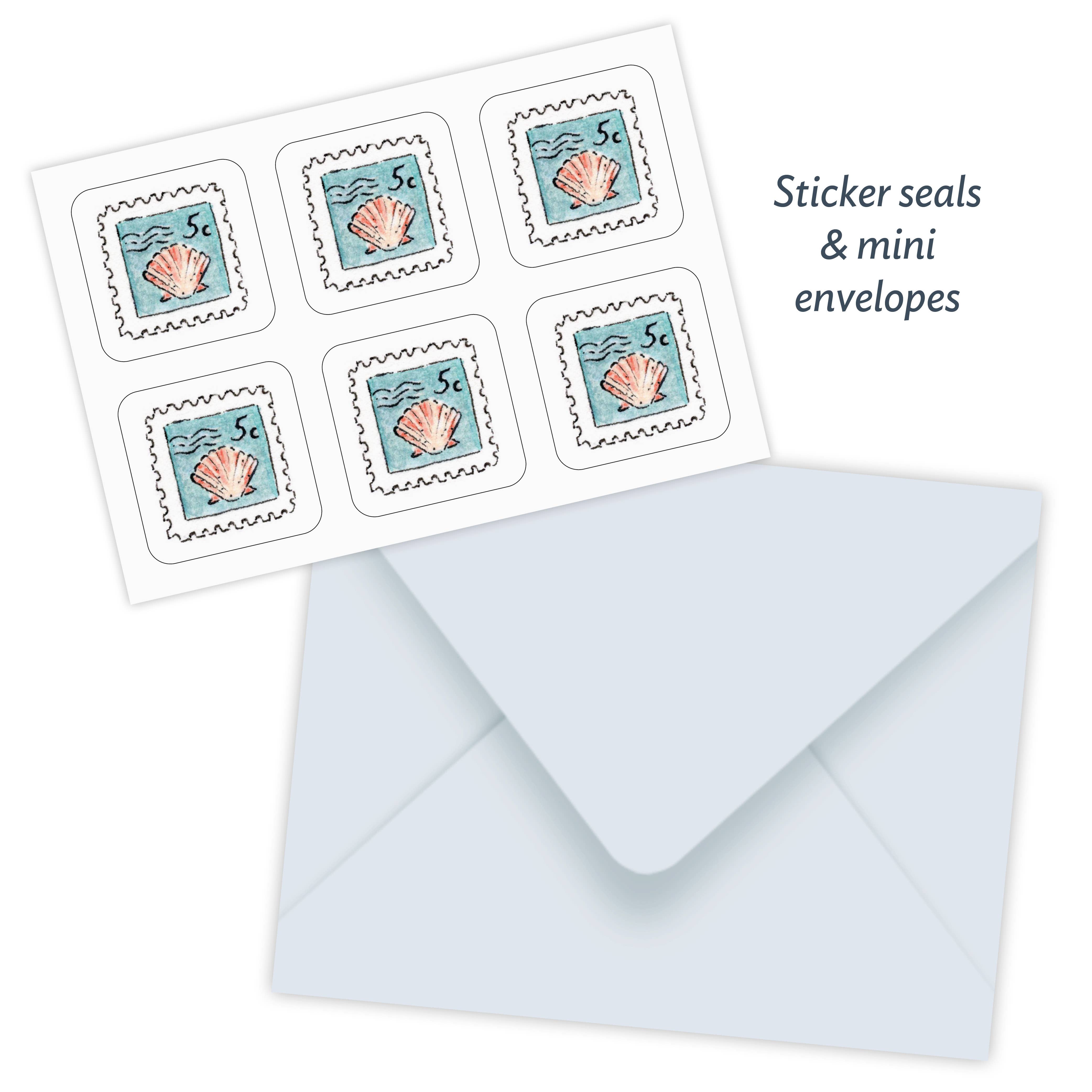 Independent Puppy - Wholesale Stationery/Notecard Set - Rainbow Fish Mini Note Cards, Set of 6 | 2.5 x 3.5"2