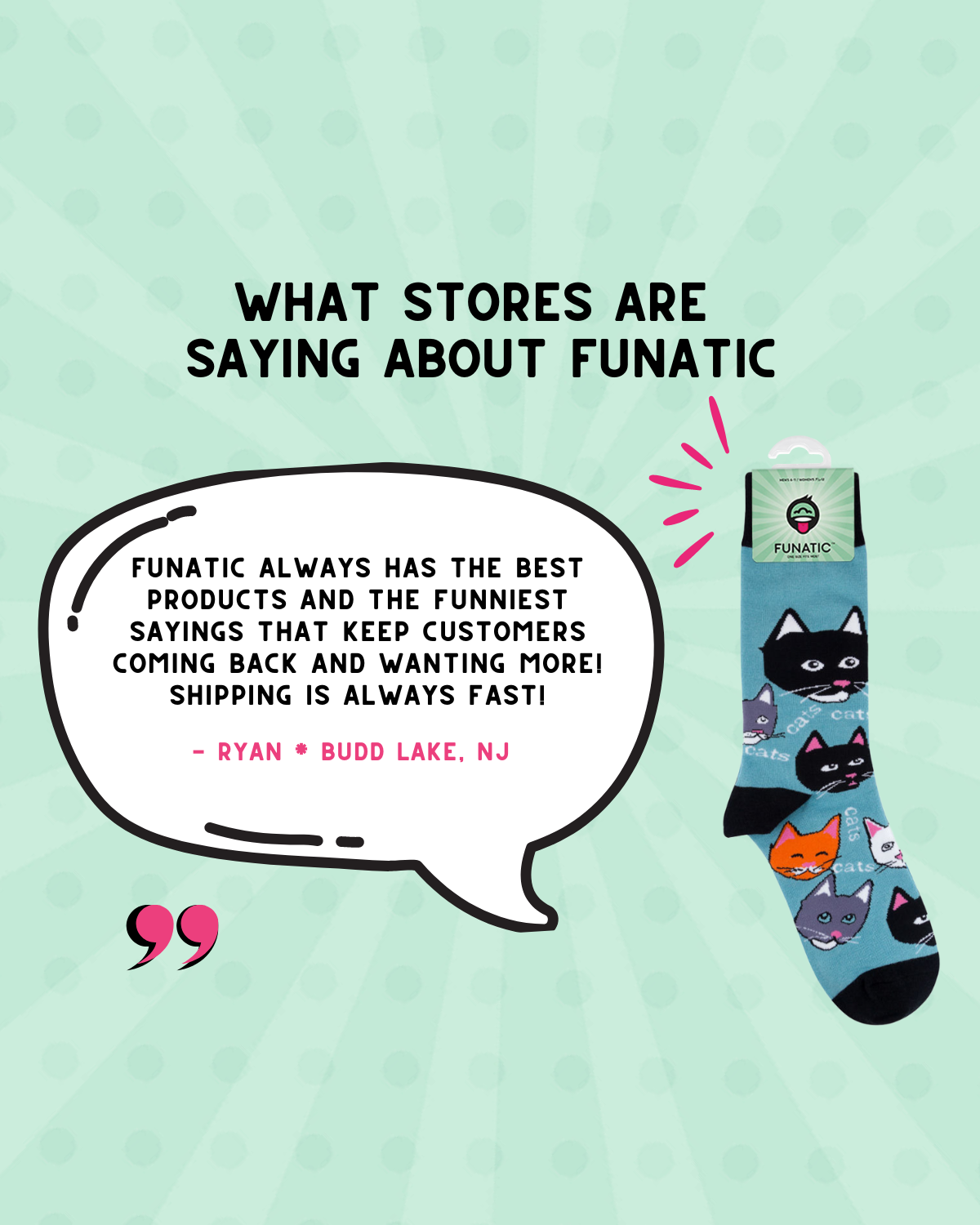 Funatic - About Face Designs - Nice Enough Merch Co - Vendita all'ingrosso Calzini - Unisex - Calzini Gatti Gatti Gatti | Per Amanti dei Gatti | Funatic3