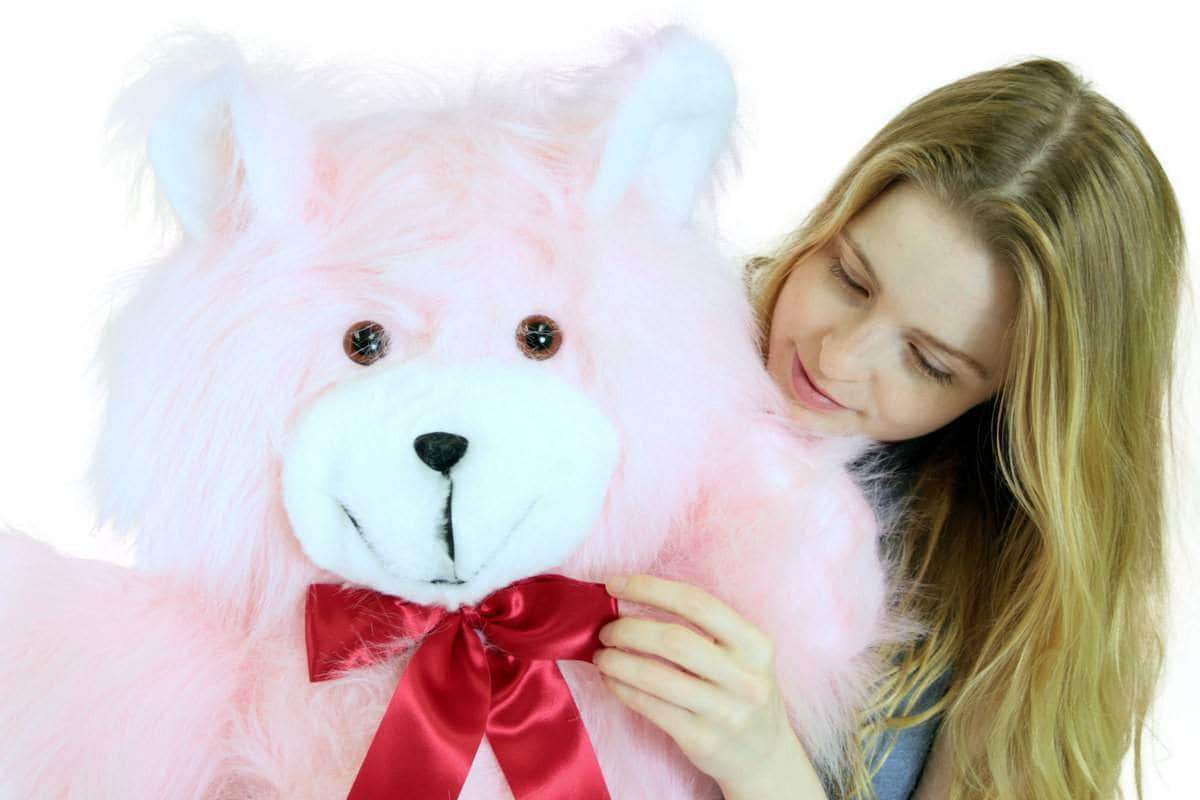 Big Plush - Wholesale Stuffed/Plush Toy - Kids & Baby - American Made Giant Pink Teddy Bear 36 Inch Soft 3 Foot7