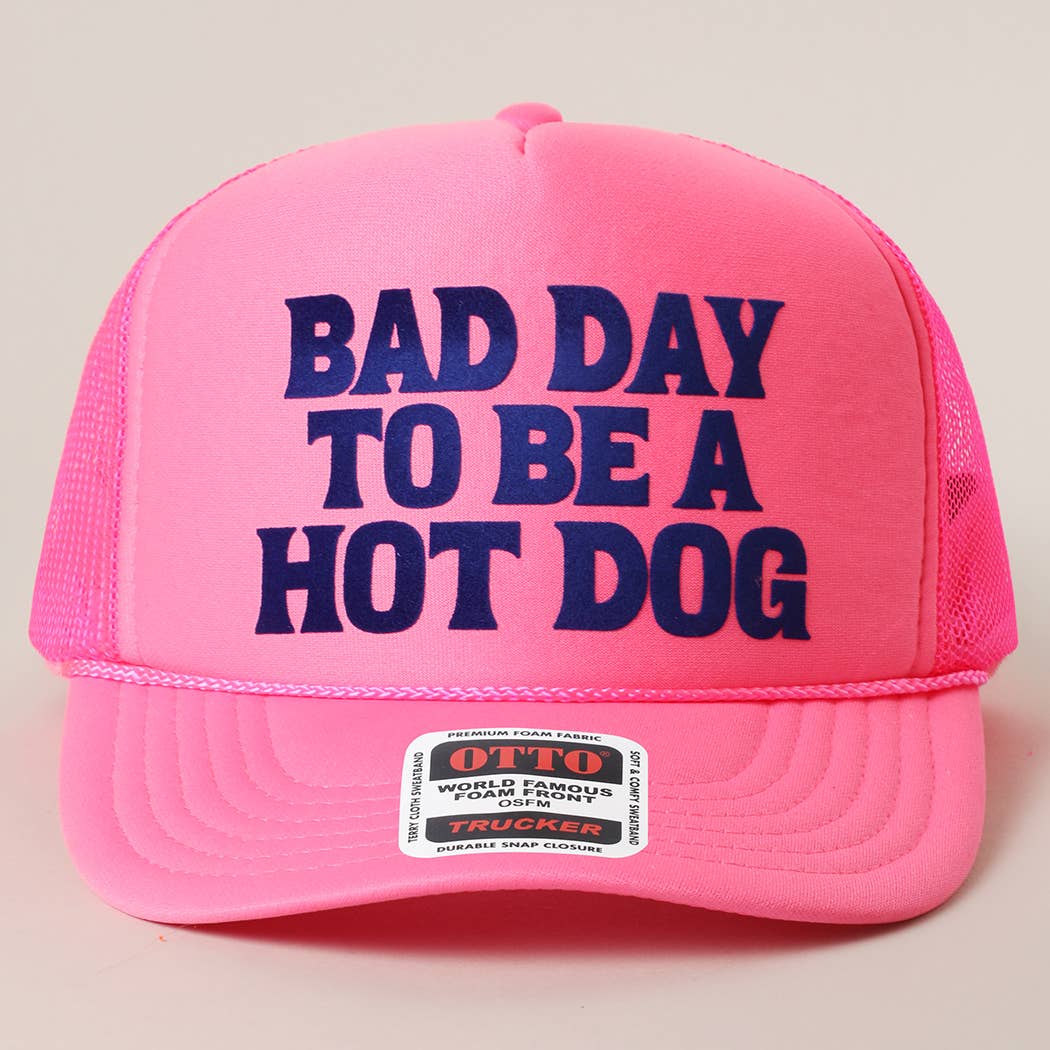 Fashion City - Wholesale Trucker Hat - Women's - BAD DAY TO BE A HOT DOG Mesh Back Foam Trucker4