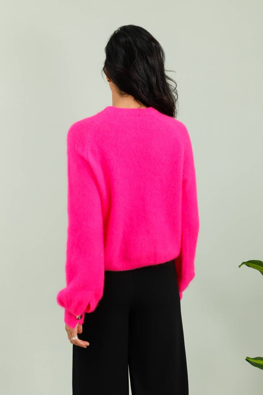 NAÏS PARIS - Wholesale Knit Sweater - Women's - Round neck sweater with buttoned sleeves in kid mohair and merino wool21