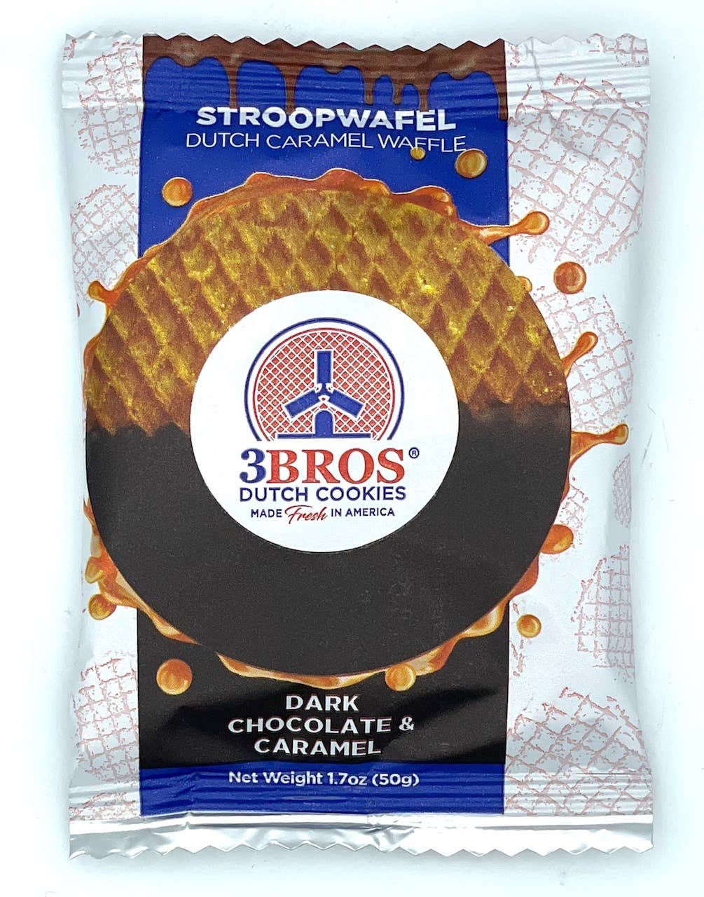 3Bros - Wholesale Cookie - 16 Dark Chocolate Dipped Stroopwafels