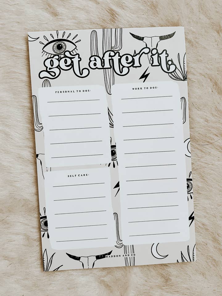 Get After It Notepad for wholesale by Maddon and Co